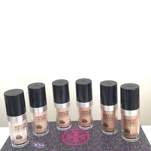 LOT OF 5 mufe ultra hd invisible cover foundation